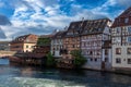 Traditional half-timbered houses in old town of Strasbourg Royalty Free Stock Photo