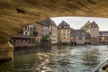 Traditional half-timbered houses on the picturesque canals of La Petite France in the medieval town of Strasbourg Royalty Free Stock Photo