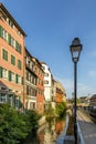 Traditional half-timbered houses on the picturesque canals of La Petite France in the medieval town of Strasbourg Royalty Free Stock Photo