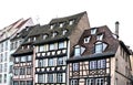 Traditional half-timbered houses street in Strasbourg, Alsace, France