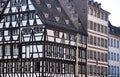 Traditional half-timbered houses street in Strasbourg, Alsace, France Royalty Free Stock Photo