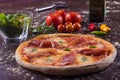 Traditional Ham pizza Royalty Free Stock Photo