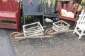 Traditional hand made wooden carts at Amish village