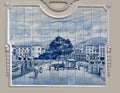 Traditional hand painted azulejos showing former life