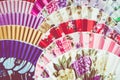 Traditional handicraft chinese fans at market in Yangshuo, China Royalty Free Stock Photo