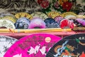 Traditional handicraft chinese fans at market in Yangshuo, China Royalty Free Stock Photo