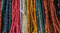 Traditional handicraft made from colorful beads Royalty Free Stock Photo