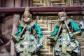 Traditional handicraft puppets are sold in a market at Mandalay, Myanmar Royalty Free Stock Photo