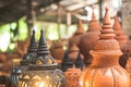 Traditional handicrafts of clay pot at Ko Kret, Nonthaburi Thailand.