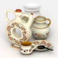 Traditional handmade ceramic souvenir with handpainted