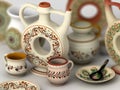 Traditional handmade ceramic souvenir with handpainted