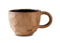 Traditional handmade clay mug isolated Royalty Free Stock Photo