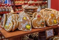 Traditional handmade gingerbread cookies at a store, Strasbourg, Alsace, France