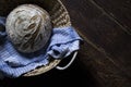 Traditional homemade Sourdough bread in the basket