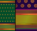 Indian Pattu Sari Vector pattern set Royalty Free Stock Photo