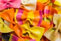 Traditional handmade italian farfalle pastas Royalty Free Stock Photo