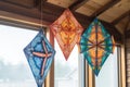 traditional handmade kites with intricate patterns