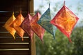 traditional handmade kites with intricate patterns