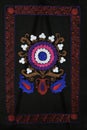 Traditional handmade Tajik colorful embroidery suzani, carpet