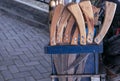 Traditional handsaws on a market in Indonesia Royalty Free Stock Photo