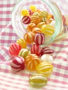 Traditional hard boiled sweets in jar Royalty Free Stock Photo