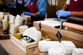 Cheese on a market stall