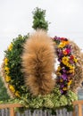 Colorful harvest crown for thanksgiving day