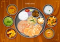 Traditional Haryanavi cuisine and food meal thali