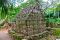 Traditional Hawaiian living site at Waimea Valley, Oahu, Hawaii