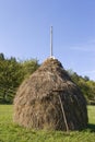 Traditional haystack rural scene Royalty Free Stock Photo
