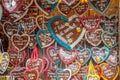 Traditional heart shape gingerbread, Oktoberfest, Bavaria, Germany Royalty Free Stock Photo