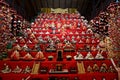 Traditional hina doll decorated in March in Japan.