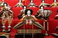 Traditional hina doll decorated in March in Japan.