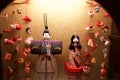 Traditional hina doll decorated in March in Japan.