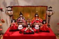 Traditional hina doll decorated in March in Japan.