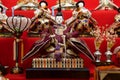 Traditional hina doll decorated in March in Japan. Royalty Free Stock Photo