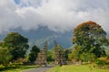 Traditional Hindu gate. Candi Bentar, Bedugul in Bali, Indonesia. Entrance to the Hindu temple. Candi Bentar gate