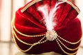 Traditional hindu head dress worn by groom Royalty Free Stock Photo