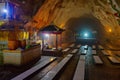 Traditional hindu temple in cave on Nusa Penida island, Bali Royalty Free Stock Photo