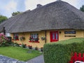 traditional and historic Adare cottages with thatched roof Royalty Free Stock Photo