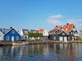 Traditional historical dutch houses in the countryside from the Netherlands