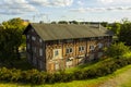 Traditional historical Polish house in the park of Gdansk. Poland