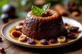 Figgy Pudding Dessert Royalty Free Stock Photo