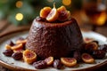 Figgy Pudding Dessert Royalty Free Stock Photo