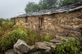 A traditional home in himalayan region of Uttarakhand India made of rocks. These small houses are also called CHANNI means house Royalty Free Stock Photo