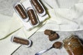 traditional homemade Algerian cookies named chocolate cigar