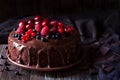 Traditional homemade chocolate cake sweet pastry