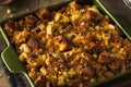 Traditional Homemade Cornbread Stuffing Royalty Free Stock Photo