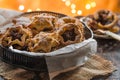 Traditional homemade mince pies. Royalty Free Stock Photo