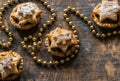 Traditional homemade mince pies. Royalty Free Stock Photo